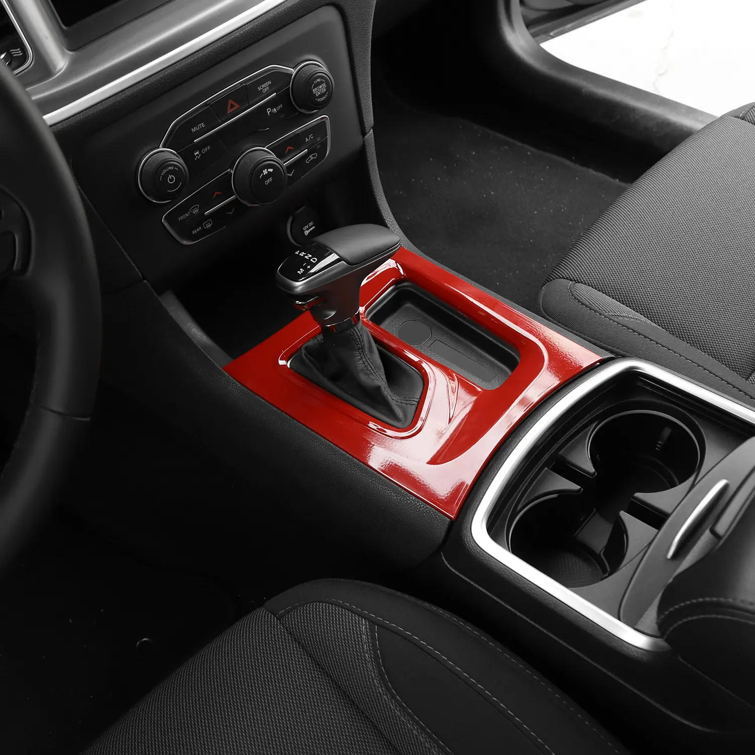 ABS Material Console Gear Shift Box Panel Trim Cover for 2015+ Dodge Charger, High-Quality UV Coating, Easy Installation, Car Accessories, Auto Accessories Interior, Car Interior Decorative Car Decorations Car Door Protector