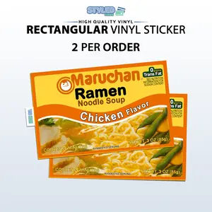 funny maruchan ramen rectangle vinyl sticker