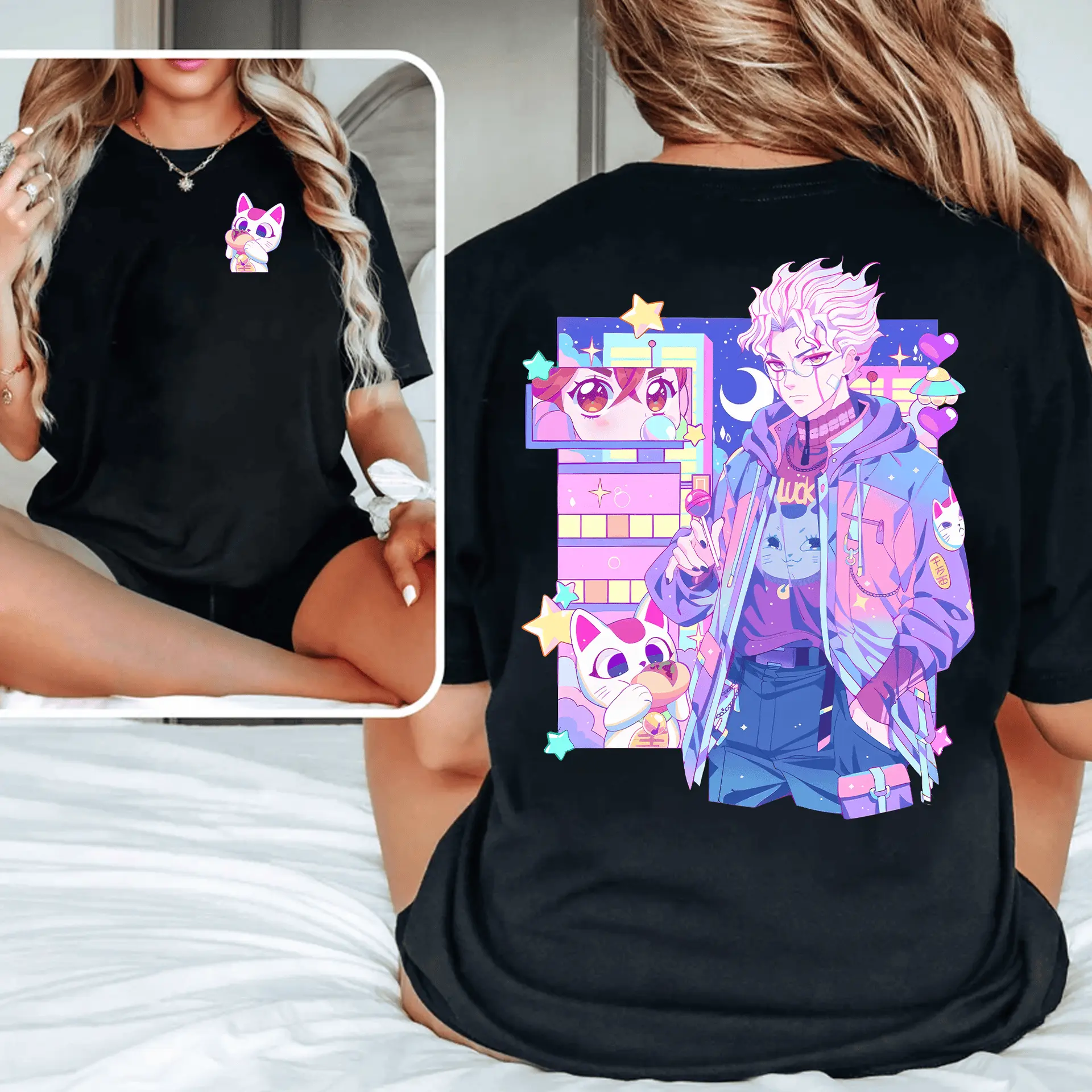 Dandadan T-shirt Okarun Momo Ayase Okarun Exclusive Anime Gift Shirt Girlfriend Shirt for Boyfriend, Funny Cougar Girl Shirt, Boyfriend Gift Shirt