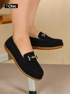 Women's Fashionable Plain Color Slip on Shoes, Casual Comfortable Soft Sole Shoes for Daily Wear, Lightweight Breathable Shoes for Women & Girls