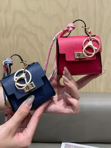 Mini Square Compact Size Leather Coin Purse, Cute Keychain Feature Wallet, Portable Design Change Holder, Stylish Accessory for Daily Use, Perfect Gift Idea, Gift Ready, Wallet on Chain