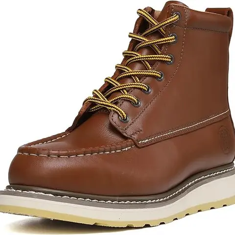 HANDPOINT SURETRACK 84992 Men's 6" Steel Toe Work Boots, Full Grain Leather Safety Boots, Slip Resistant, Oil & Water Resistant, Breathable, Durable Construction Boots for Warehouse & Industrial Work