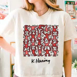 Keith Haring Acrobats Plakat Unisex T-Shirt HJ0042