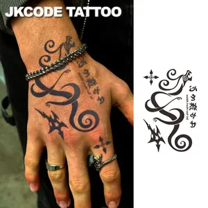 Dragon Tattoo Temporary Body Art, Japanese Anime Cosplay Neck Tattoo Design, Waterproof & Durable, Perfect for Men & Women
