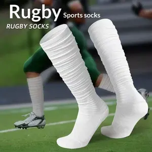 Breathable Anti-Slip Football Socks Extra Long Stacking Socks with Thick Cushioning Over Knee High Tube Socks for Sports