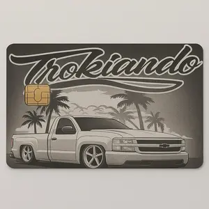 Trokiando Chevy truck card skin waterproof Durable Chip Cutout Premium