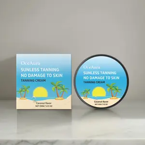 Oceaura Coconut Body Cream, Gentle Formula Sun Protection Natural Wheat Color Long-Lasting Moisture Non-Sticky, Plant Extracts Coconut Oil Base