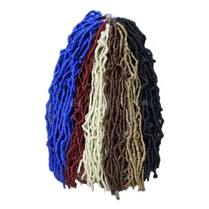 Irregular Dreadlocks RE401 African NU Locs Earthworm Curls Synthetic Wig
