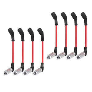 8 Pcs Spark Plug Wires Set Compatible with Chevy Silverado Avalanche Suburban Tahoe GMC Sierra Yukon Cadillac Escalade with 4.8 5.3 6.0 6.2 V8 Engine Replace OEM #   M848322 48322 48322r