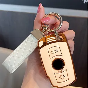 TPU Car Key Fob Case for BMW E90, E60, E70, E87, 3, 5, 6 Series, M3, M5, X1, X5, X6, Z4 - Durable Protective Cover with Modern Design, Cute Key Cover