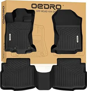 YITAMOTOR Floor Mats & Cargo Mat  Fit for Subaru Legacy / Outback / Forester / Crosstrek Gas ,Unique Black TPE All Weather Protection ,car floor mats car mat tpe all-weather floor liner