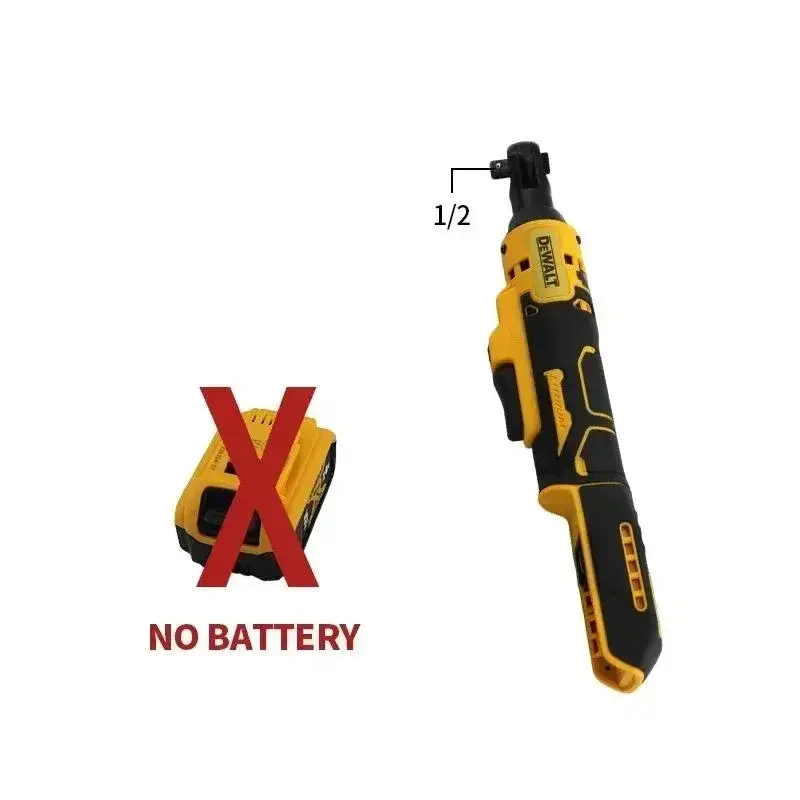 DEWALT 1/2 in Brushless Variable Speed Right Angle Cordless Ratchet Wrench (DCF512) - Battery-Powered, LED Light Feature, Ratchet Bit Holder, for Tight Spaces, DIY Enthusiasts (Tools & Hardware Hand Tools Accessory), 1/2 Brushless Variable Speed Right Ang