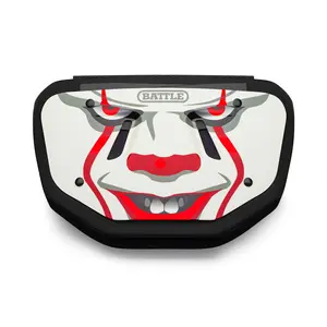 Battle Clown Chrome Football Back Plate - High-Impact Foam Interior, Curved Design for Max Energy Disbursement, Universal Fit, Adult & Youth Sizes