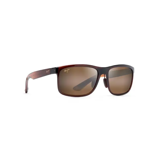 Maui Jim Huelo Sunglasses H449-01 Translucent Rootbeer Frame HCL Bronze Lenses