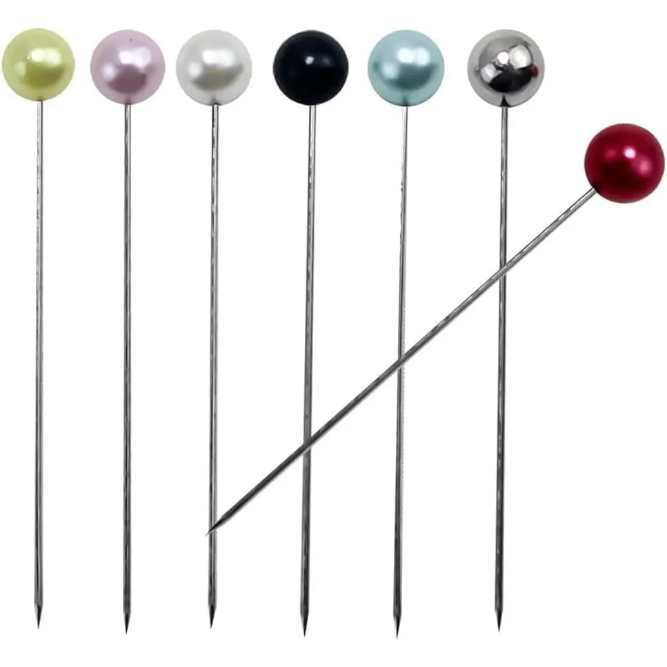 Long Quilting Pins 500 count, 1.75 Inch with Colored Large Heads, Sewing Pins,Straight Pins for Fabric & Dressmaking
