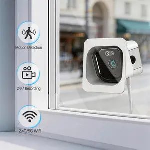 2K 3MP Window Camera for Home Security,5G&2.4G WiFi Indoor Security Camera,AI Color Night Vision,Person & Motion,Motion Detection Camera,24/7 Recording,2-Way Audio,Easy Install,Wireless Wifi Camera