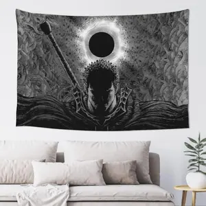 Art Tapestry Flair Hub Anime Berserk Tapestry for Living Room Bedroom Dormitory Decoration, 60x40 Inch Gift Wall bedroom decor Weed-Inspired Decorative Banner Flag