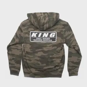 KING SHOCKS (FOREST) CAMO PULLOVER HOODIE, Unisex 3D Hoodie, Realistic Print Design, Trendy Streetwear Pullover