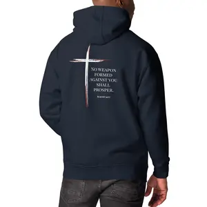 No Weapon Formed Against You Christian Hoodie | Classic Faith-Based Pullover Hoodie | Unisex Isaiah 54:17 Sweatshirt