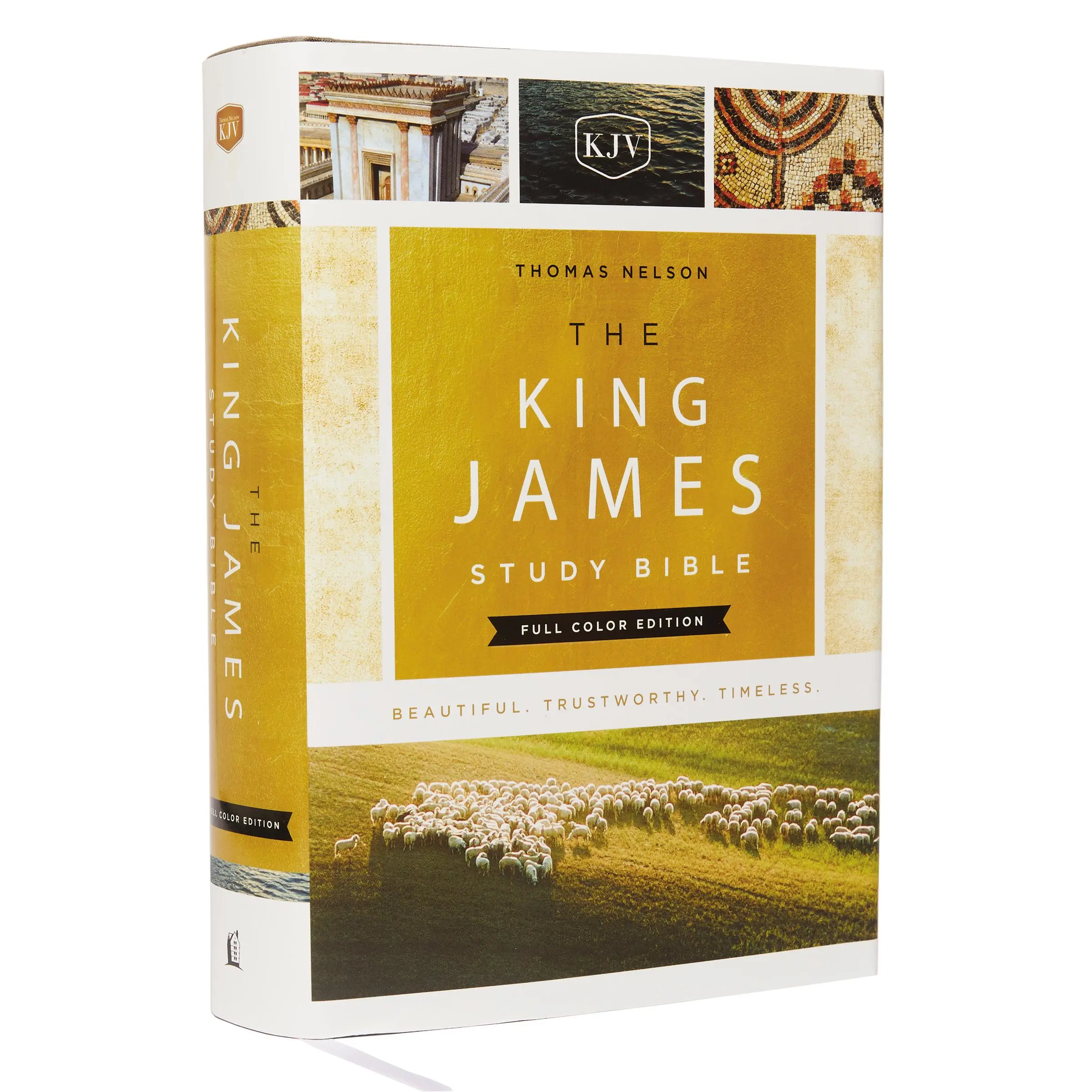 The King James Study Bible, Full-Color Edition, Cloth-bound Hardcover, Red Letter: KJV Holy Bible by Thomas Nelson [Hardback Book]