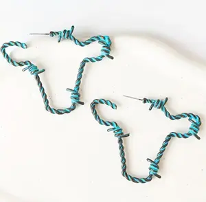 Barbed Wire Cow Earrings