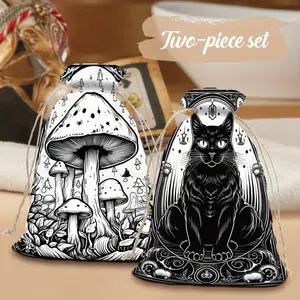 2pcs Tarot Card Gift Bags Tarot Card Protection Drawstring Bags Dice Storage Bags Card & Jewelry Bags Gift Bags