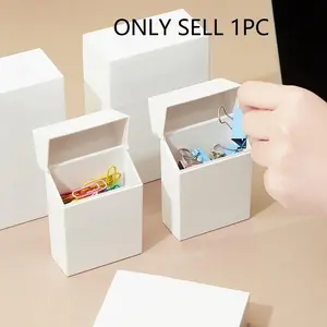 Square Storage Box with Lid, 1 Count Drawer Clamshell Storage Box, Square Sundries Sorting Storage Box, Home Organizer for Living Room Bedroom