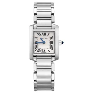 Cartier Tank Française 20x25mm W51008Q3 Quartz Silver Dial Stainless Steel Women's Watch WHP042547