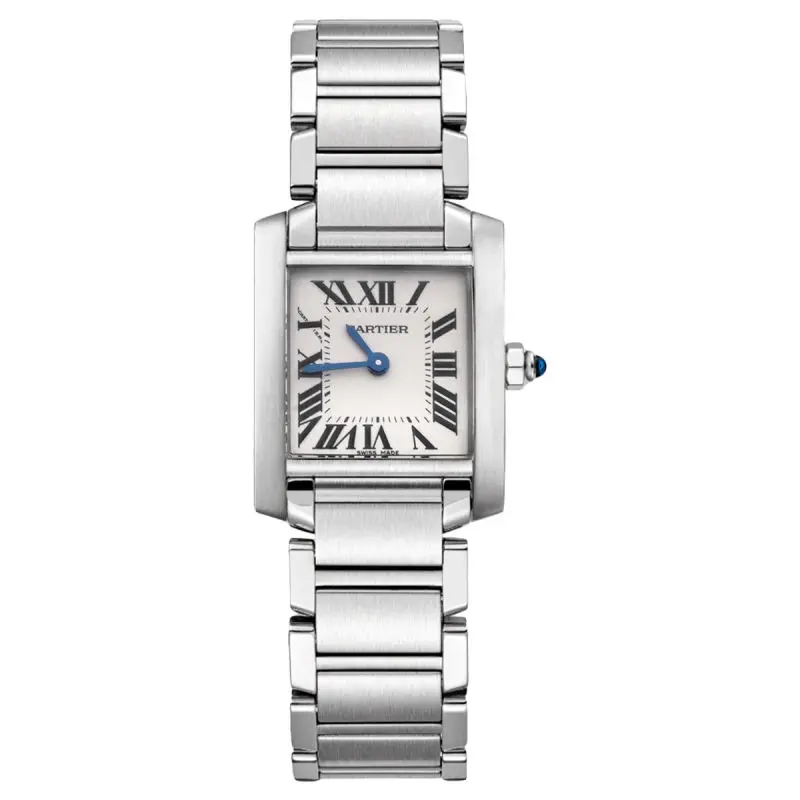 Cartier Tank Française 20x25mm W51008Q3 Quartz Silver Dial Stainless Steel Women's Watch WHP042547/WHP042810