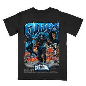 Jahmyr Gibbs Shirt Vintage Detroit Football Graphic Tee Men Women Lion Fan 0