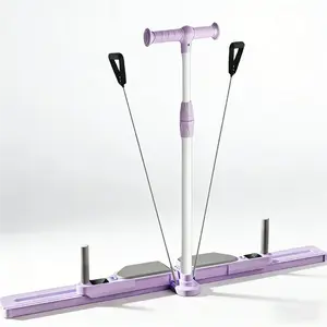 Lavender Purple Home 6in1 Rebound Resistance Rope Fitness Tool Beginner Friendly Ski Machine Ab Board Space Saving