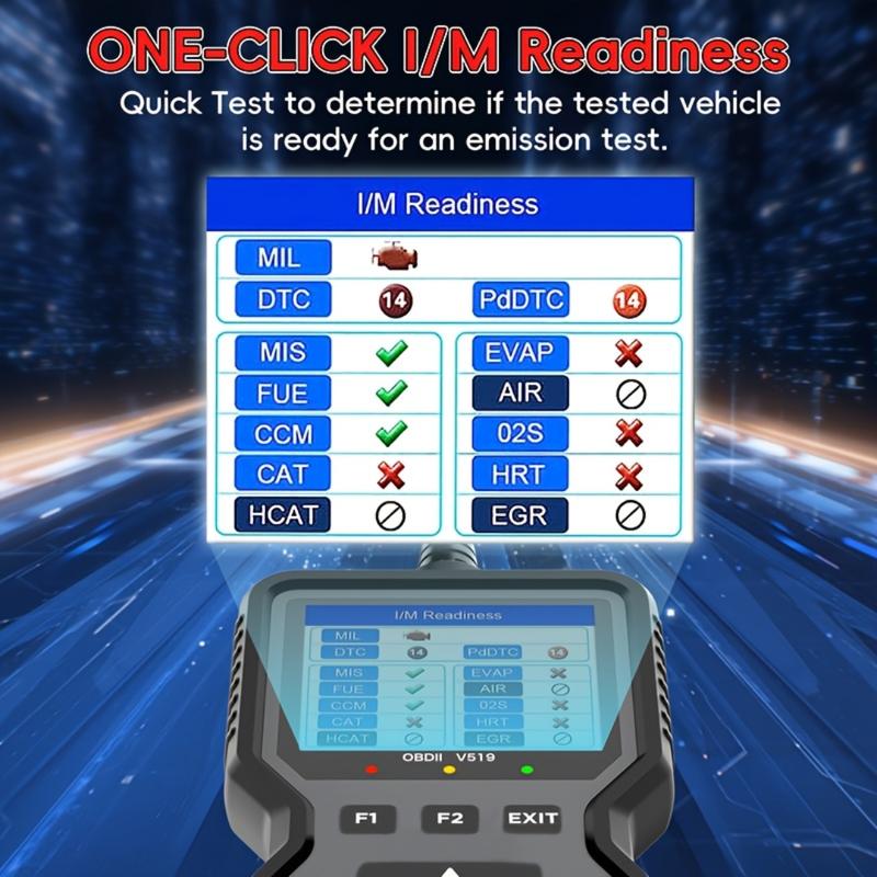 Obd2 Scanner Car Code Reader, Check Engine Light Scanning Tool, Finds & Clears Engine Trouble Codes, Abs Enclosure, Automotive Diagnostic Tool