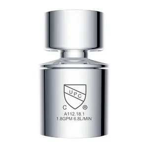 Hibbent NSF Certified Faucet Aerator, CUPC Certification 360 Degree Swivel Kitchen Sink Aerator, Dual-function 2-Flow Sprayer Faucet Head, Faucet Replacement Part 55/64 Inch Female Thread - Chrome