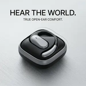 Fluffdrip YXG-15 Open-Ear Clip-on Headphones Comfort Non-In-Ear Fit Sports Bluetooth Wireless Earbuds Long-Wear Fashion Earcuffs Clear Sound Environmental Awareness 2026 Trend