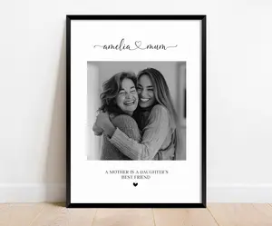 Personalised Mothers Day Gift, Photo collage. Mum Daughter gift. Photo family Print. First Mothers day ideas. Mom or Nanny Picture gifts.
