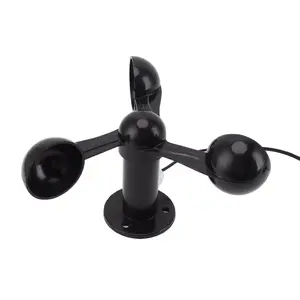 3 Cup Anemometer Wind Speed Sensor Detector, Anti-interference Wind Speed Measuring Device with 8M Waterproof Cable, 4cm Mounting Hole, 0-3.8V Output