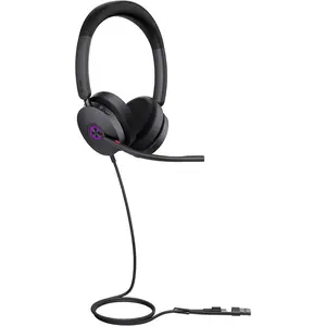 UH48 ANC Wired Headset with Microphone,  Noise Cancelling USB Headphones for PC, MS Teams Certified Works with  Other Call Platforms,  Day Comfort, Mute Button