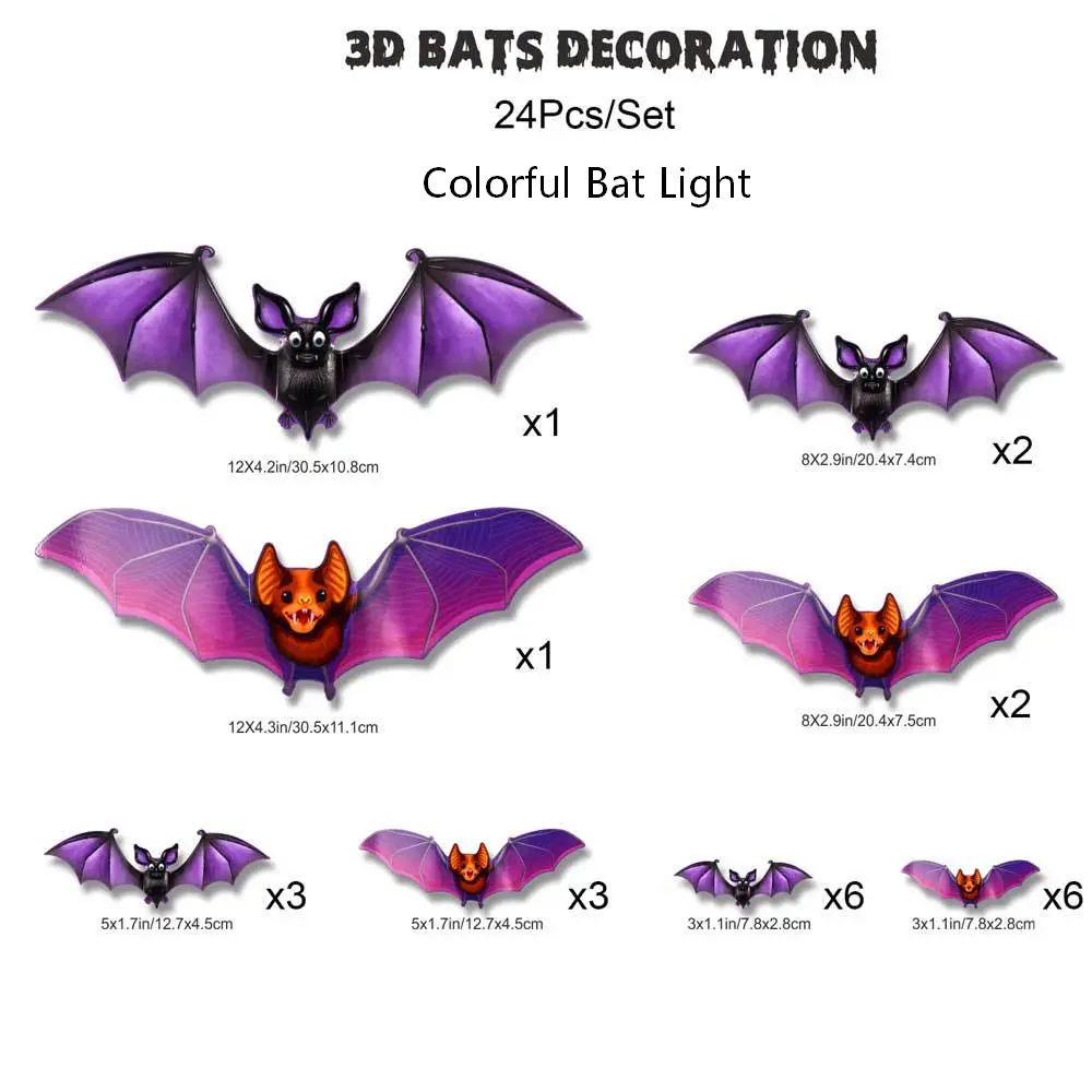 Colorful Bat 24pcs