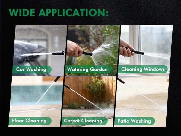 RESTMO 100% Solid Brass Adjustable Twist Hose Nozzle with Anti-Rust Coating, Heavy Duty High Pressure Water Hose Nozzle with 3 Spray Patterns