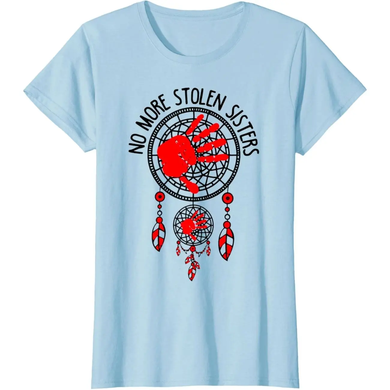 No More Stolen Sisters MMIW Red Hand Dreamcatcher T-Shirt native american more stolen sister shirt