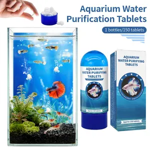150 Piece Aquarium Water Quality Control Tablets, Ideal for Home Fishkeeping, Keeps Fish Tank Water Clear, Essential Aquatic Care