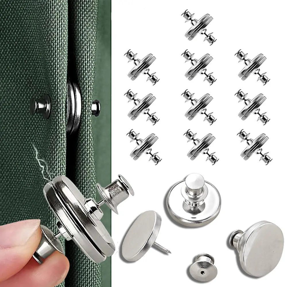 20 Counts Curtain Magnets Closure,Magnetic Curtain Clips,Strong Magnets Curtains Weights for Prevent Light Leaking Keep Curtain Closed for Home Bedroom Office Curtain Draperies
