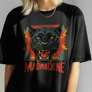 Comfort Colors Black Panther Graphic T-Shirt Unisex, Grunge Retro, Dark Streetwear Aesthetic, Vintage Tattoo Tee, Edgy Alt Clothing Gift