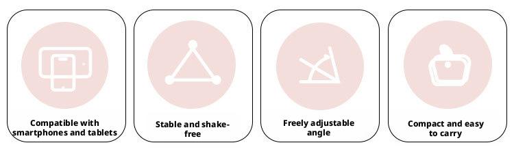 Foldable Desktop Phone Stand Adjustable Multi-Angle Holder Portable Lazy Bracket Compact Creative Support Dock for iPhone Android Smartphones Stable Anti-Slip Base Lightweight Travel Friendly Office Home Use