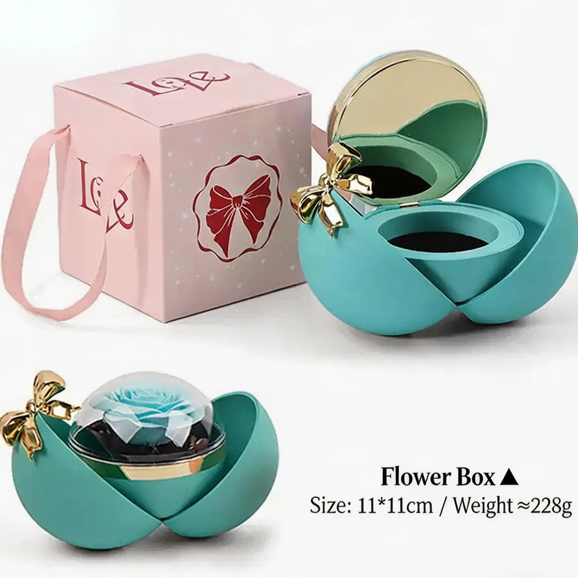 Blue Round Flower Box Only