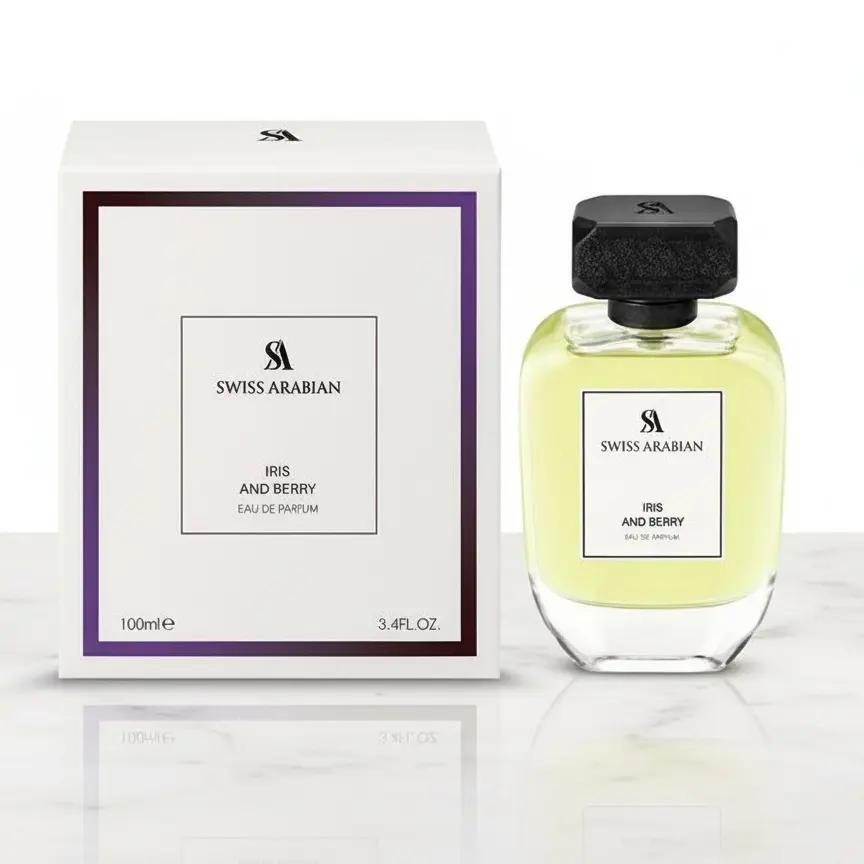 Swiss Arabian Iris and Berry Eau de Parfum – Floral Fruity Perfume for Women with Blackberry, Rose, Champagne & Iris – Long-Lasting Feminine Scent – 3.4 oz (100 ml)