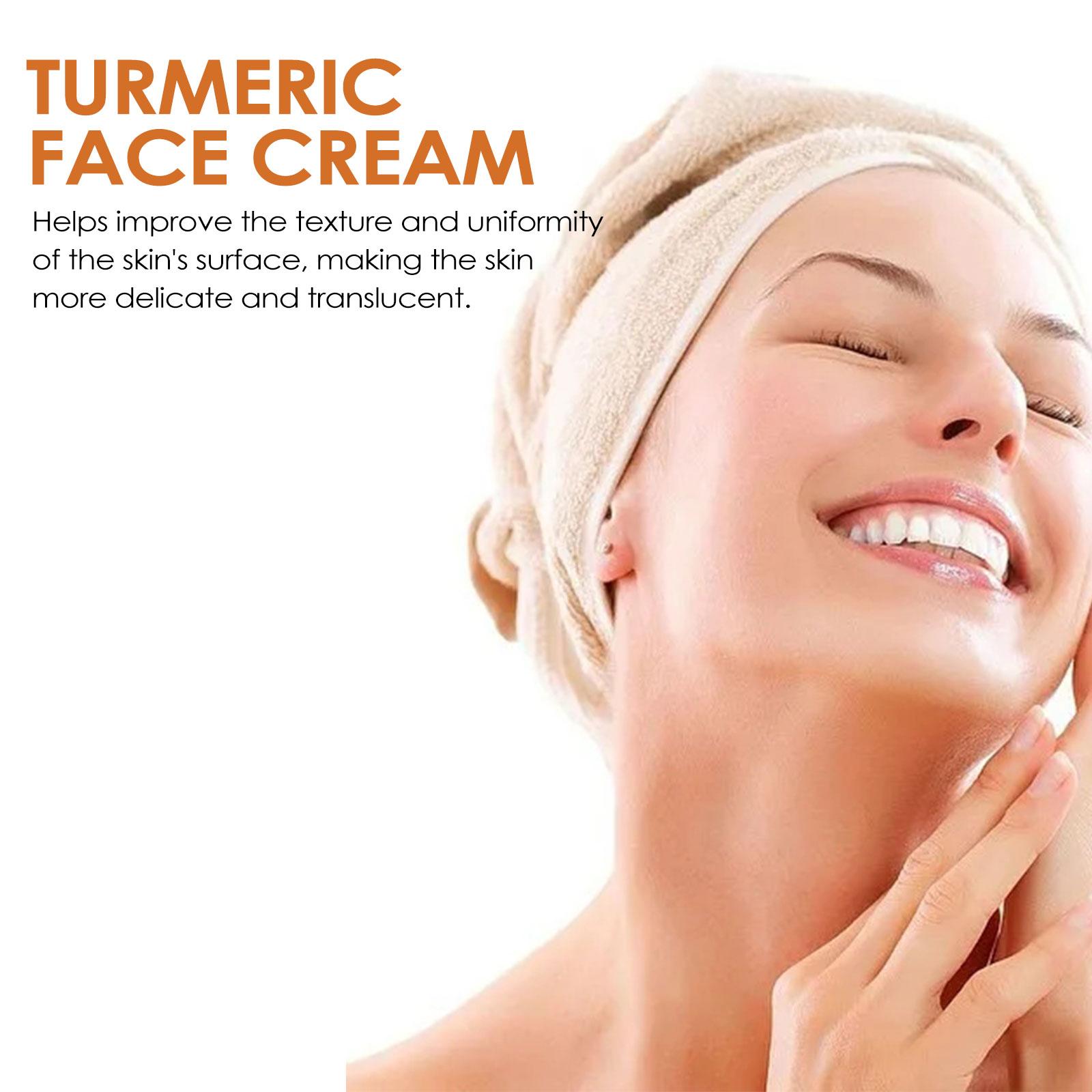 EELHOE Turmeric Brightening Facial Massage Cream - 50g Moisturizing Hydrator with 36-Month Shelf Life, Repairs Dry Skin, Supports Skin Barrier, Controls Pores, for Glowing Complexion, Hydrating