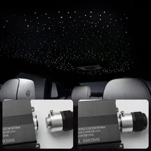 Car Star Ceiling Fiber Optic Light Modification Kit Phone APP + Remote Dual Control 28 Light Modes 12W Energy Saving for Mercedes BMW Audi VW Honda Toyota