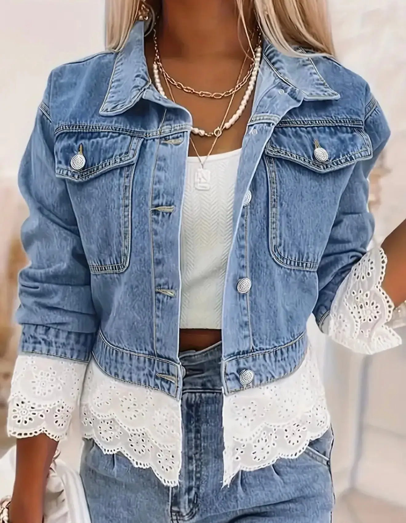 Laced Denim Jacket