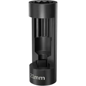 Suspension Socket Tool - 18mm, 19mm, 21mm, 22mm, 24mm Strut Nut Socket, Easy Remove Strut Nuts, 12Pt Vm Number 3353 Accessory (21mm)